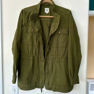 Gap Military Style Jacket, Olive Green
